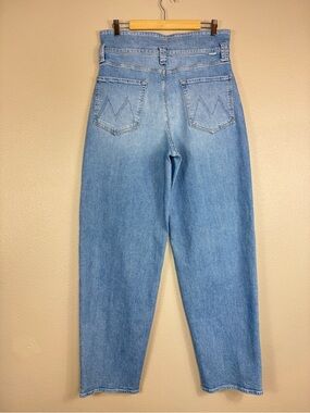 MOTHER Pixie bandit starlet sneak High Waisted Light Blue Jeans plus size 34 D
